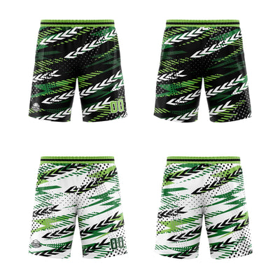 Custom Black Dark Green Reversible Basketball Suit for Adults and Kids Personalized Jersey enthsush