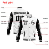 Custom Varsity Jacket Letterman jacket for Men, Women and Youth White Black