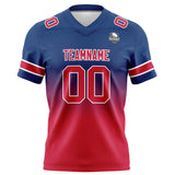 Custom Navy&Red Gradient Football Jersey Personalized Football Shirts for Men Women  Printed Team Name Number Logo