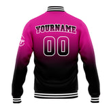 Custom Gradient Varsity Jacket Letterman jacket for Men, Women and Youth Rose&Black