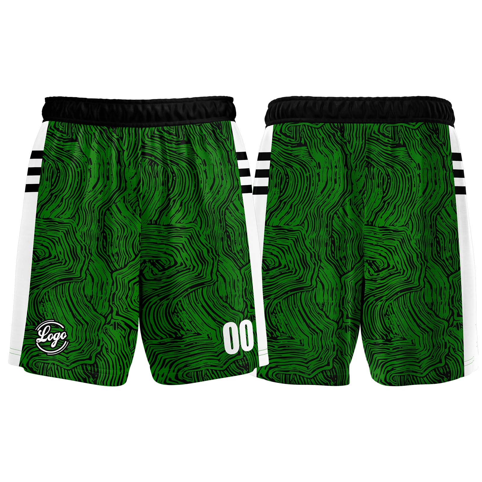 Custom Black Green Basketball Jersey Uniform Suit Printed Your Logo Name Number enthsush