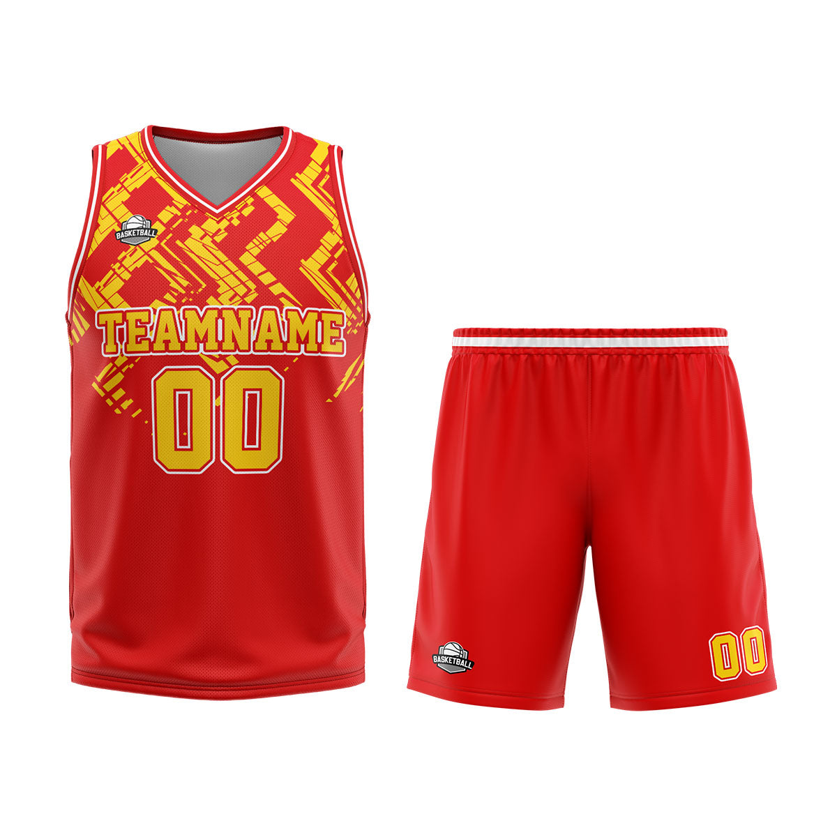 Custom Red Orange Basketball Jersey Uniform Suit Printed Your Logo Name Number enthsush