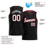 Custom Stitched Basketball Jersey for Men, Women And Kids Black-White-Red