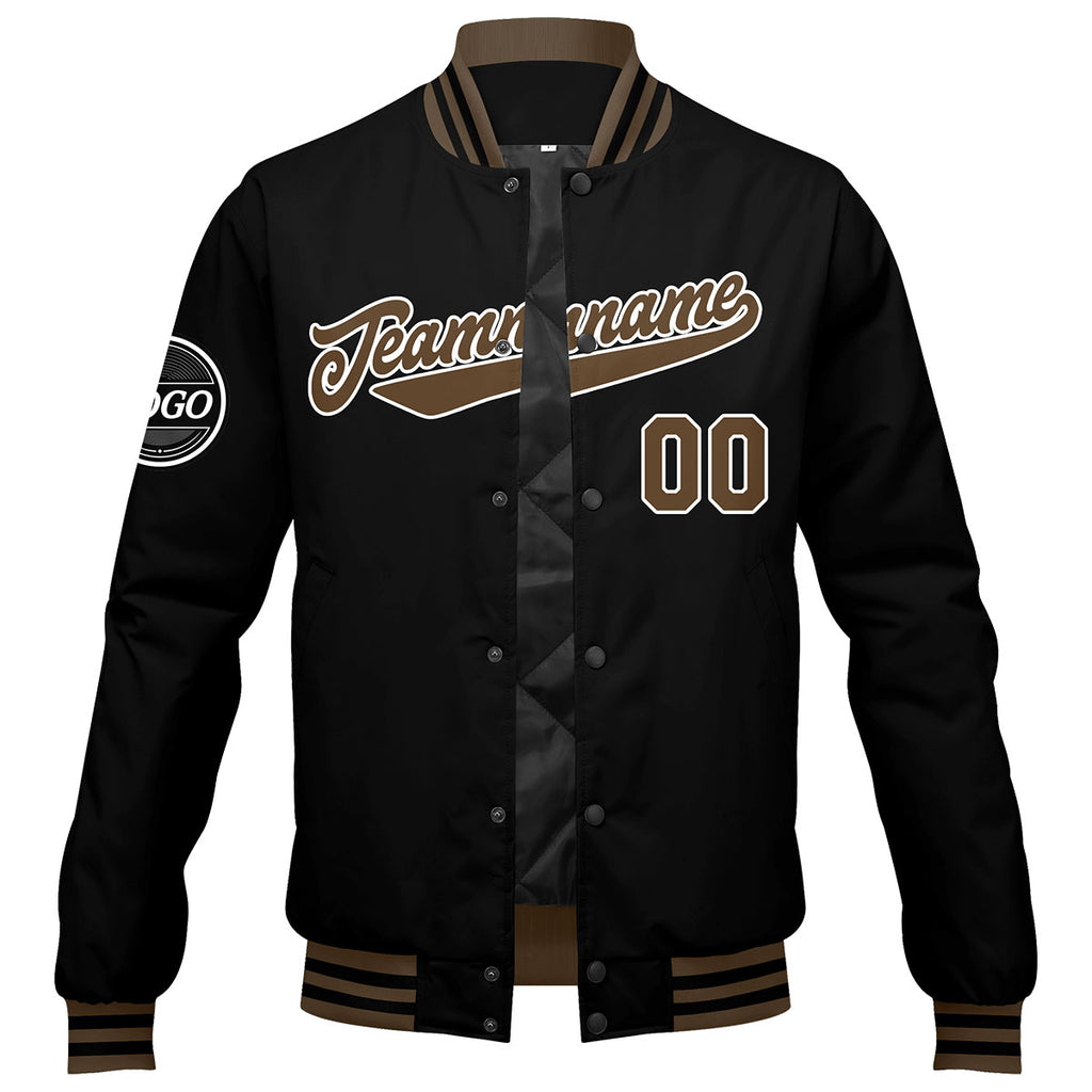 Custom Varsity Jacket Letterman jacket for Men, Women and Youth Black Brown enthsush