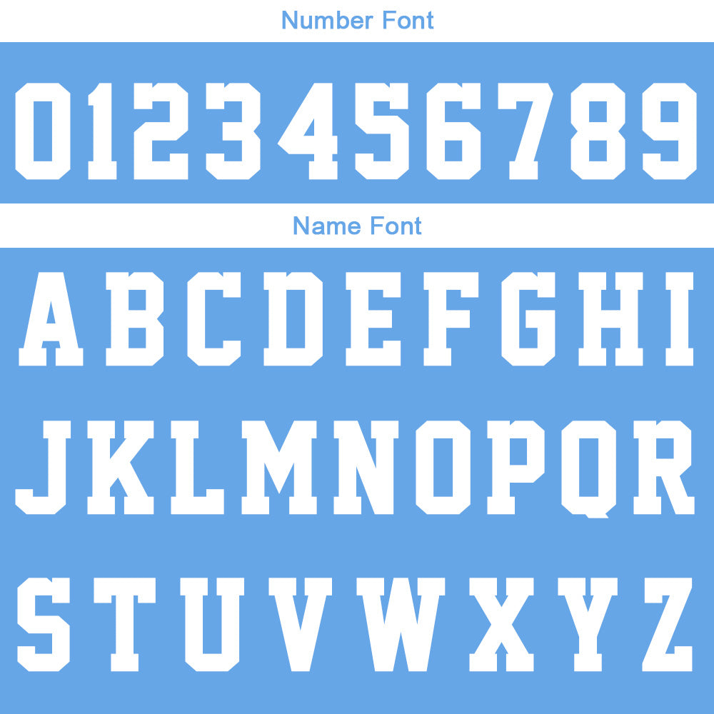 Custom Basketball Jersey Uniform Suit Printed Your Logo Name Number Light Blue-White enthsush