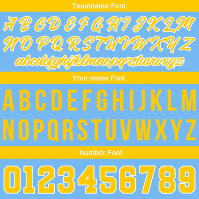 Custom Stitched Basketball Jersey for Men, Women  And Kids Light Blue-Yellow enthsush