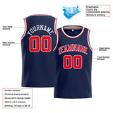 Custom Stitched Basketball Jersey for Men, Women And Kids Navy-Red-White