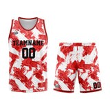 Custom Basketball Jersey Uniform Suit Printed Your Logo Name Number Red&White