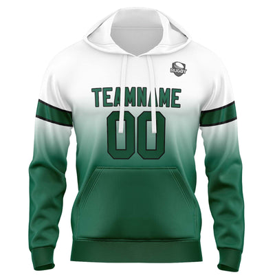 Custom Gradient Hoodie For Man Woman Girl Boy Print Your Logo Name Number White&Green enthsush
