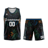 Custom Basketball Jersey Uniform Suit Printed Your Logo Name Number Black&Rainforest