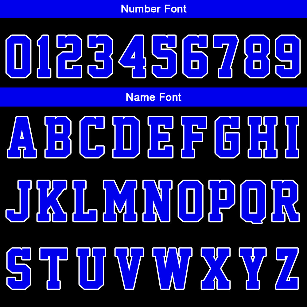 Custom Basketball Soccer Football Shooting Long T-Shirt for Adults and Kids Black&Royal enthsush
