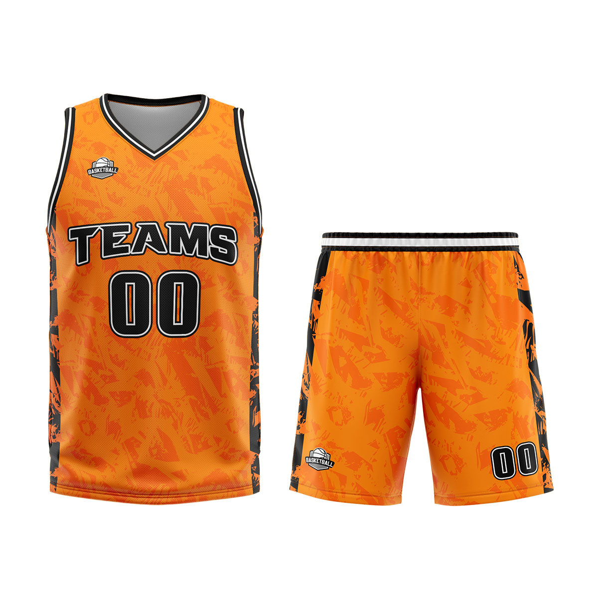 Custom Orange Basketball Jersey Uniform Suit Printed Your Logo Name Number enthsush