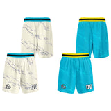 Custom Cream Light Blue Reversible Basketball Suit for Adults and Kids Personalized Jersey
