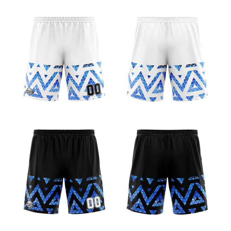 Custom Reversible Basketball Suit for Adults and Kids Personalized Jersey Blue-Black-White