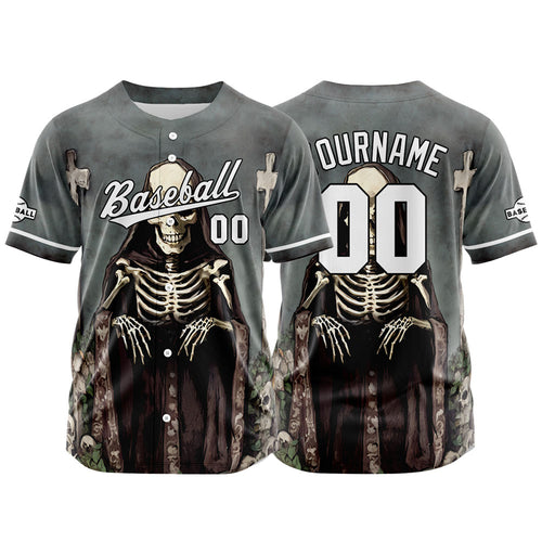 Custom Baseball Jersey Personalized Baseball Shirt for Men Women Kids Youth Teams Stitched and Print Gray enthsush