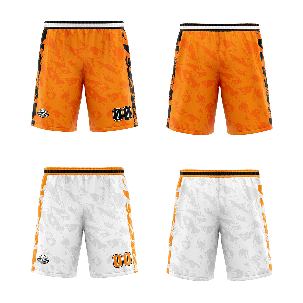 Custom Orange Reversible Basketball Suit for Adults and Kids Personalized Jersey enthsush