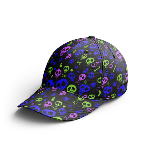 Adjustable Truck Driver Cap Baseball Caps Colorful Skull enthsush
