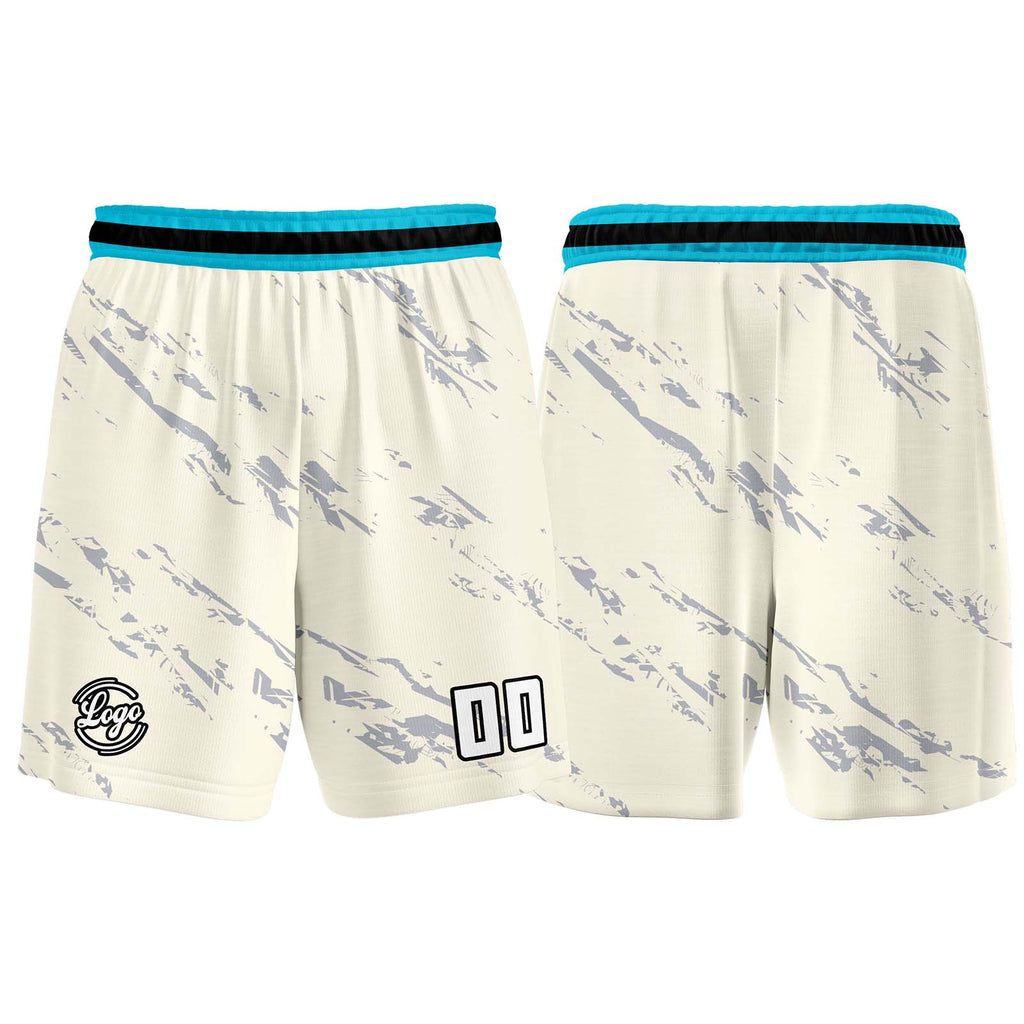 Custom Cream Light Blue Basketball Jersey Uniform Suit Printed Your Logo Name Number enthsush