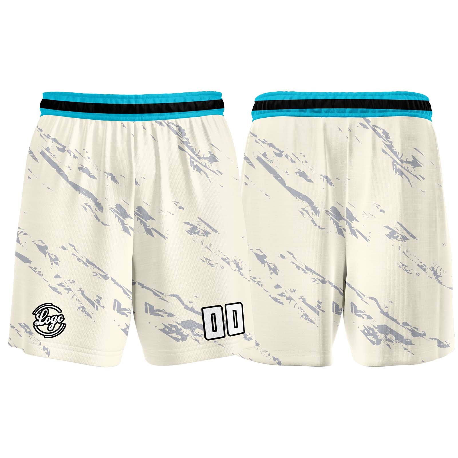Custom Cream Light Blue Basketball Jersey Uniform Suit Printed Your Logo Name Number enthsush