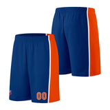 Custom basketball jersey shorts for men and women. Embroidered and printed name, number and logo Blue