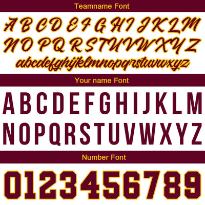 Custom Stitched Basketball Jersey for Men, Women  And Kids White-Burgundy-Yellow enthsush