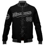 Custom Varsity Jacket Letterman jacket for Men, Women and Youth Black Grey