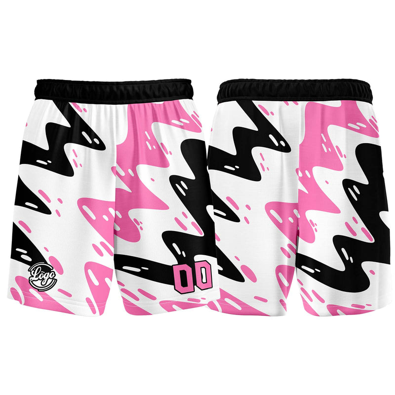 Custom White Black Pink Basketball Jersey Uniform Suit Printed Your Logo Name Number