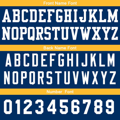 Custom Basketball Jersey Personalized Stitched Team Name Number Logo Navy&Yellow enthsush