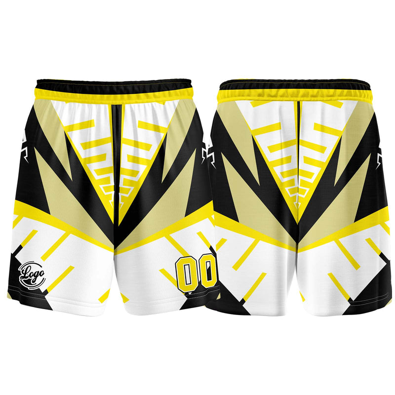 Custom White Black Yellow Basketball Jersey Uniform Suit Printed Your Logo Name Number