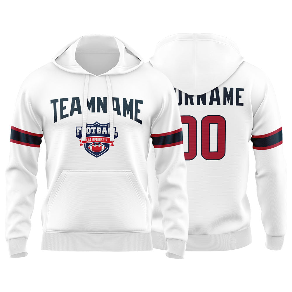 Custom Sweatshirt Hoodie For Man Woman Girl Boy Print Your Logo Name Number White enthsush