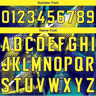 Custom Basketball Jersey Uniform Suit Printed Your Logo Name Number Navy-Yellow enthsush
