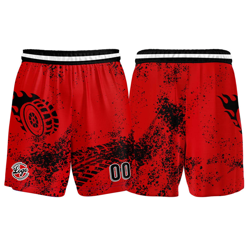 Custom Red Basketball Jersey Uniform Suit Printed Your Logo Name Number