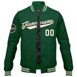 Custom Varsity Jacket Letterman jacket for Men, Women and Youth Green Cream