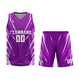 Custom Purple Basketball Jersey Uniform Suit Printed Your Logo Name Number