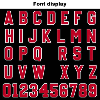Custom basketball jersey for men and women. Stitched and printed name, number and logo Black&Red enthsush