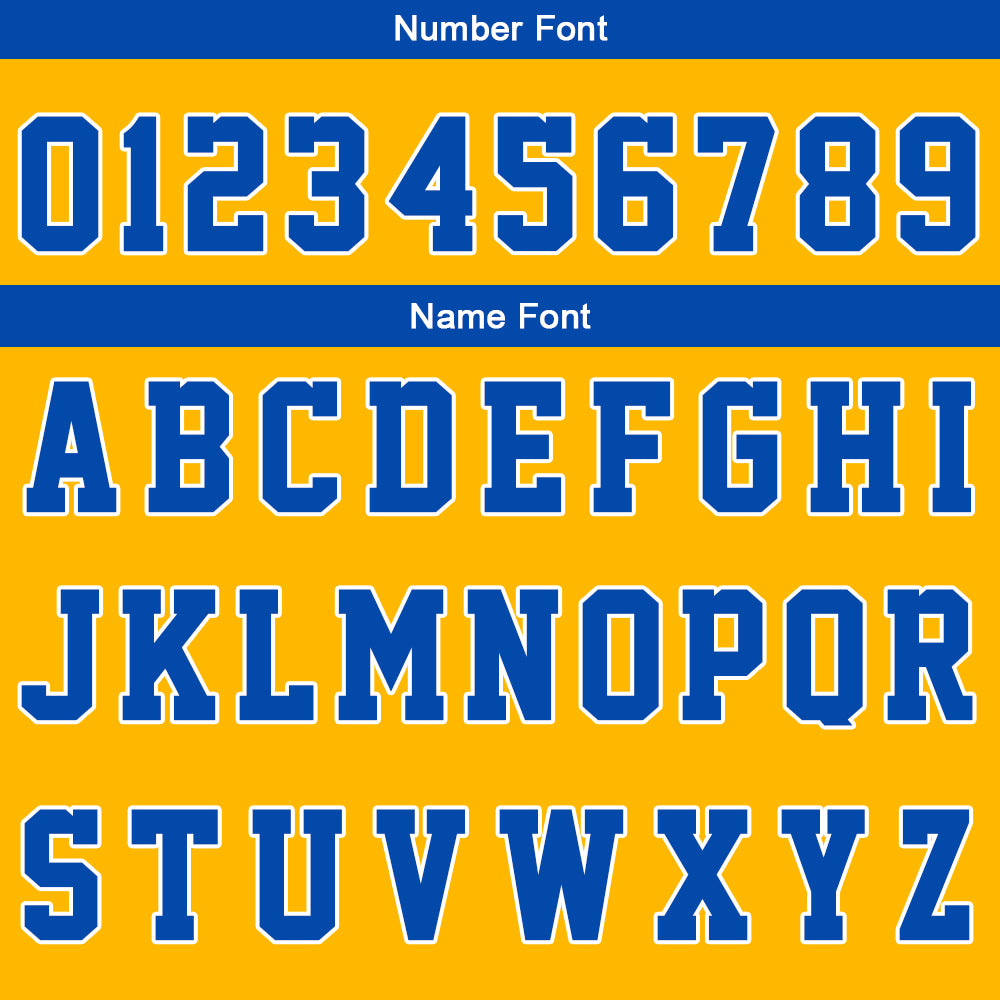 Custom Basketball Soccer Football Shooting Long T-Shirt for Adults and Kids Yellow&Royal enthsush