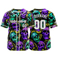 Custom Baseball Jersey Personalized Baseball Shirt for Men Women Kids Youth Teams Stitched and Print Yellow&Purple enthsush