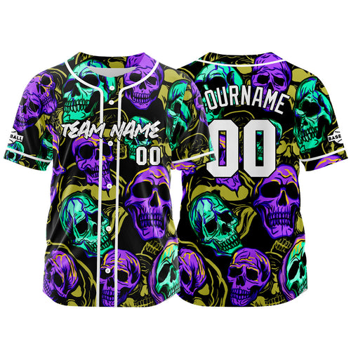 Custom Baseball Jersey Personalized Baseball Shirt for Men Women Kids Youth Teams Stitched and Print Yellow&Purple enthsush