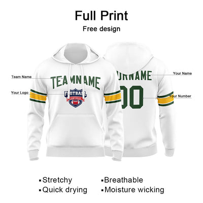 Custom Sweatshirt Hoodie For Man Woman Girl Boy Print Your Logo Name Number White enthsush