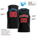 Custom Stitched Basketball Jersey for Men, Women And Kids Black-Red-Light Blue