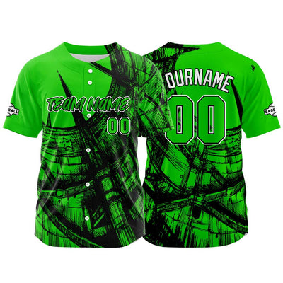Custom Baseball Uniforms High-Quality for Adult Kids Optimized for Performance Staircase-Green enthsush