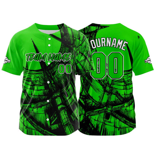 Custom Baseball Uniforms High-Quality for Adult Kids Optimized for Performance Staircase-Green enthsush