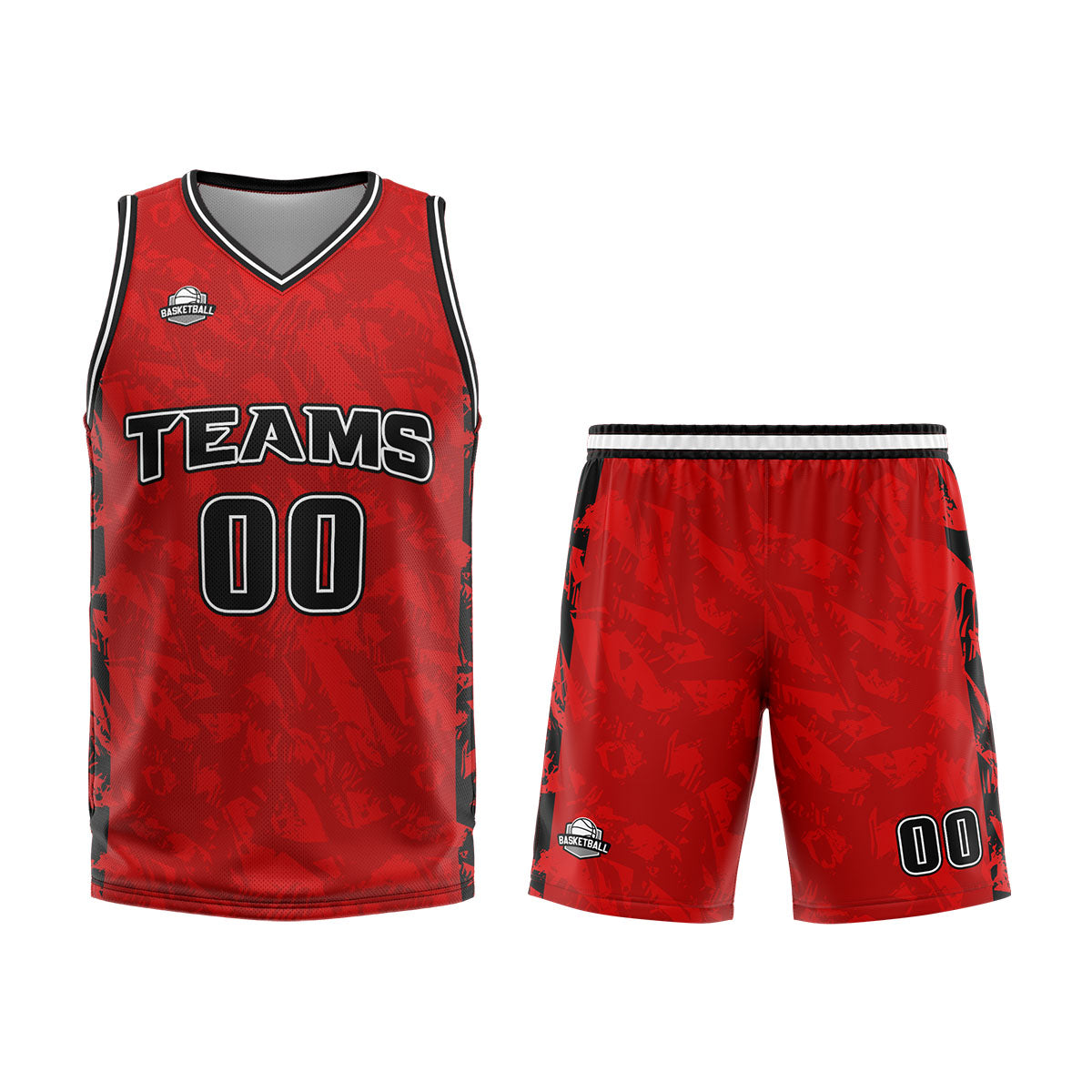 Custom Red Basketball Jersey Uniform Suit Printed Your Logo Name Number enthsush