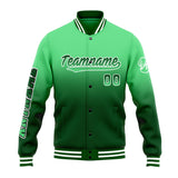 Custom Gradient Varsity Jacket Letterman jacket for Men, Women and Youth Green