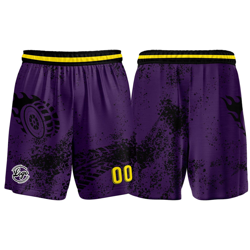 Custom Purple Yellow Basketball Jersey Uniform Suit Printed Your Logo Name Number enthsush