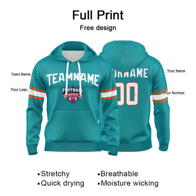 Custom Sweatshirt Hoodie For Man Woman Girl Boy Print Your Logo Name Number Aqua enthsush