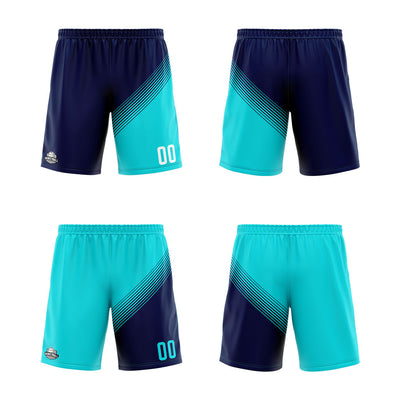 Custom Reversible Basketball Suit for Adults and Kids Personalized Jersey Teal-Navy enthsush