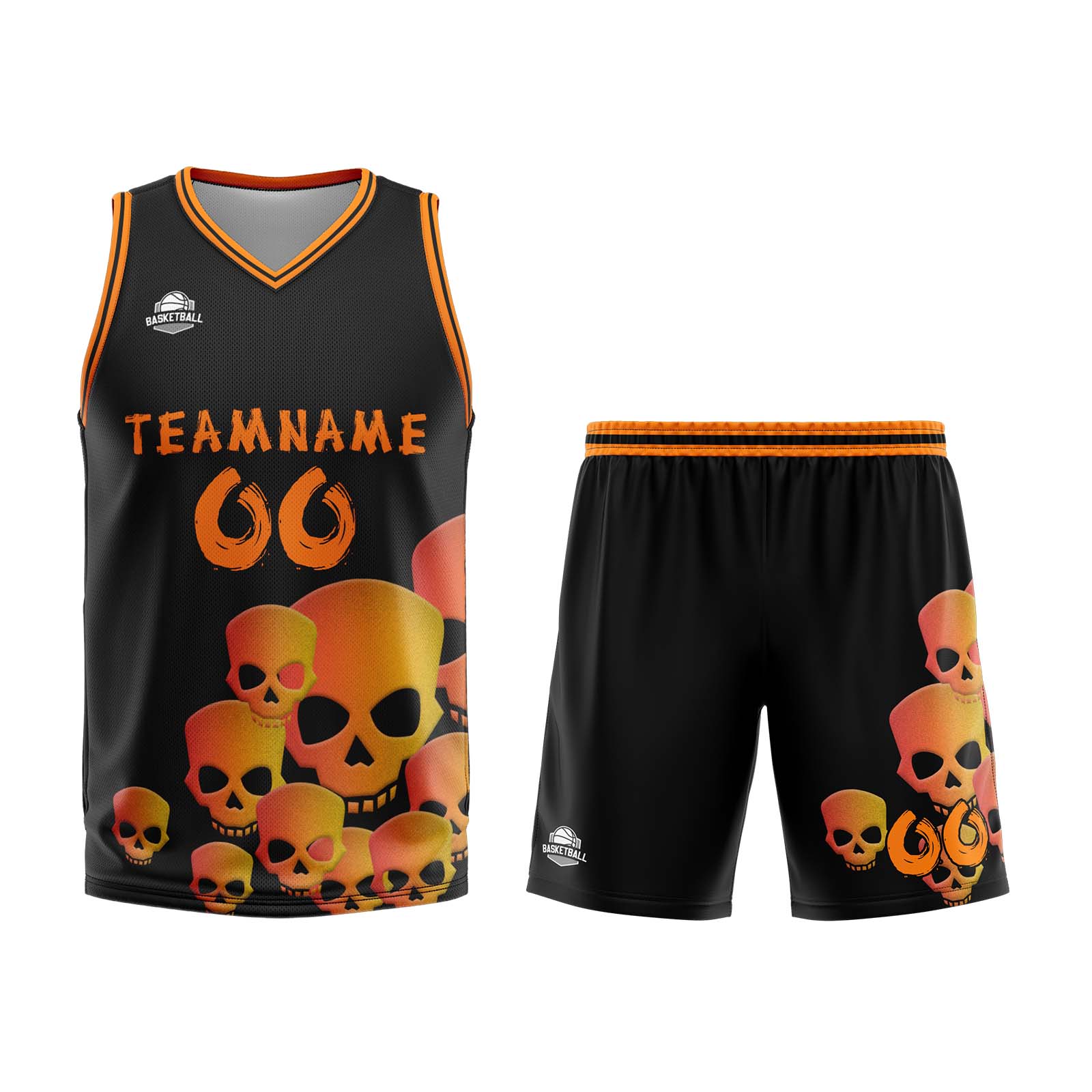 Custom Fluid Orange Basketball Jersey Uniform Suit Printed Your Logo Name Number enthsush