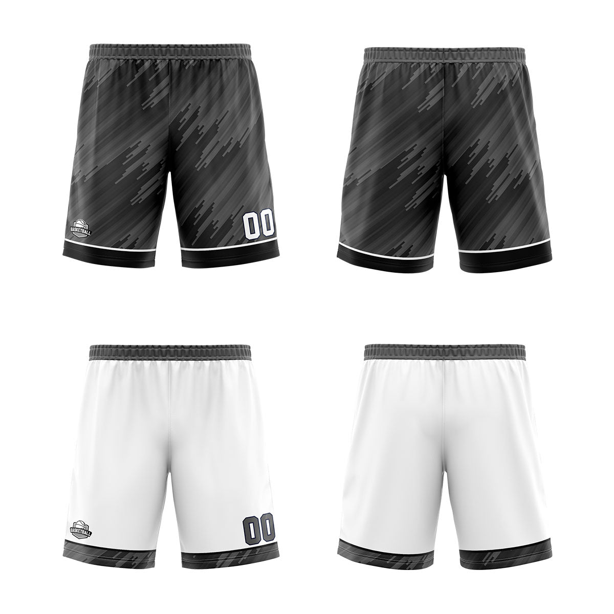 Custom Grey Reversible Basketball Suit for Adults and Kids Personalized Jersey enthsush