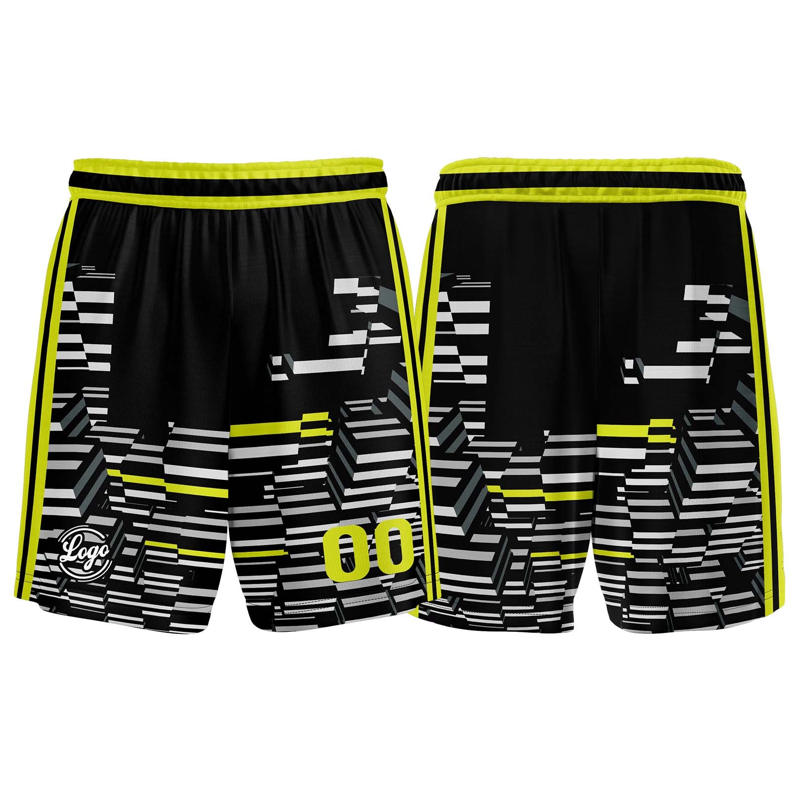 Custom Black Lime Green Basketball Jersey Uniform Suit Printed Your Logo Name Number enthsush